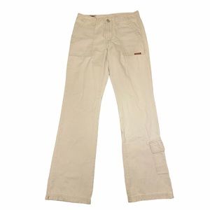 Lucky Brand bootcut cargo utility khaki pants